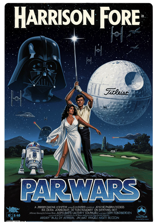 PAR WARS T-Shirt - Starring HARRISON FORE- Golf Noir Signature Apparel