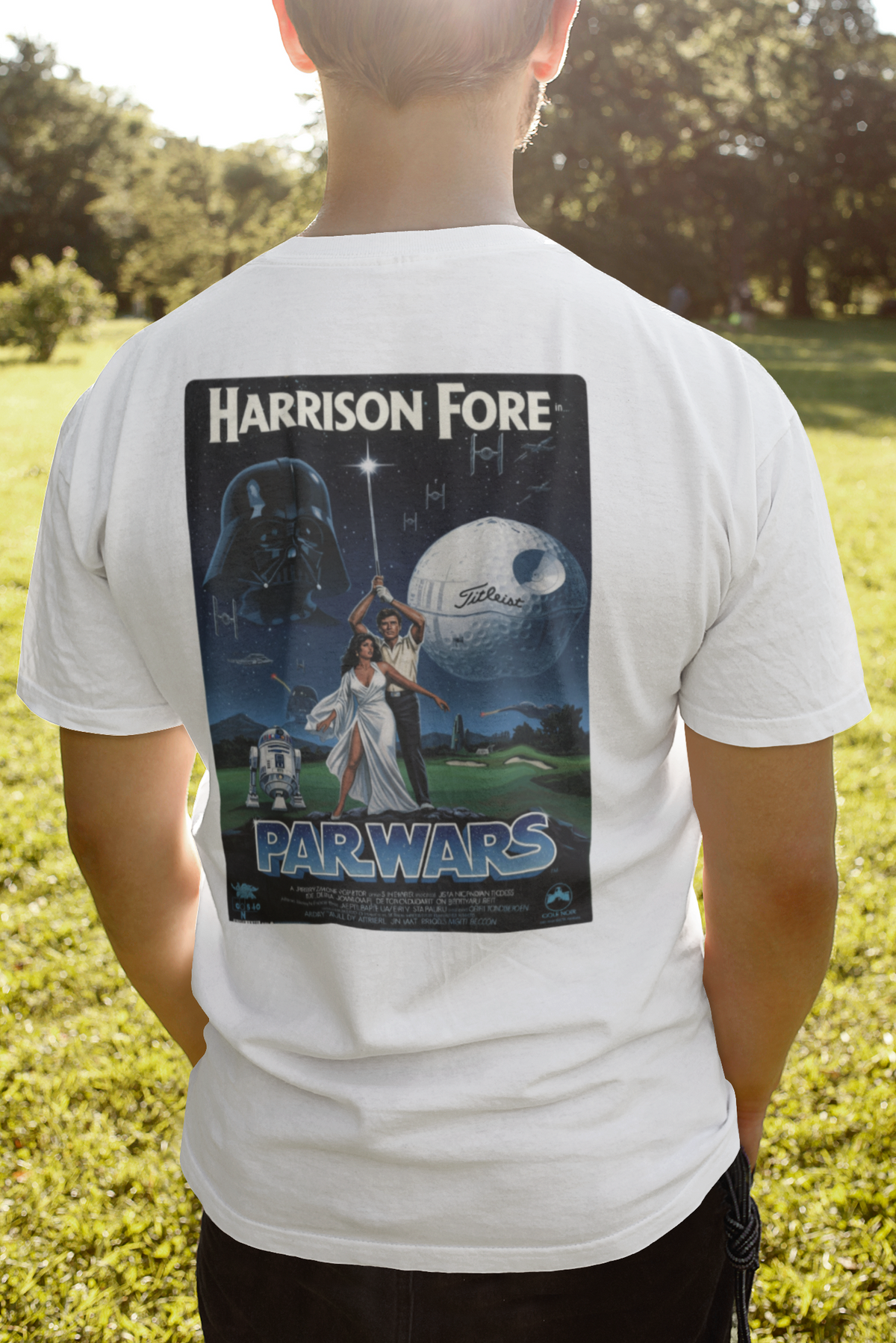 PAR WARS T-Shirt - Starring HARRISON FORE- Golf Noir Signature Apparel