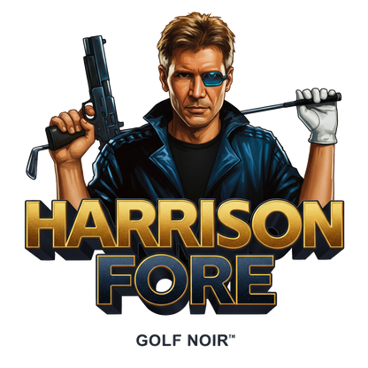 BLADED RUNNER T-Shirt - Starring HARRISON FORE- Golf Noir Signature Apparel