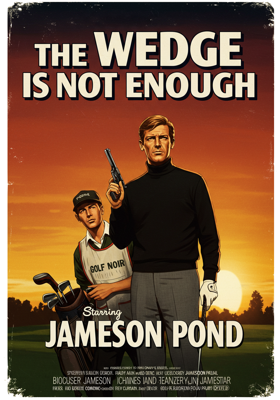 THE WEDGE IS NOT ENOUGH T-Shirt - Starring JAMESON POND - Golf Noir Signature Apparel