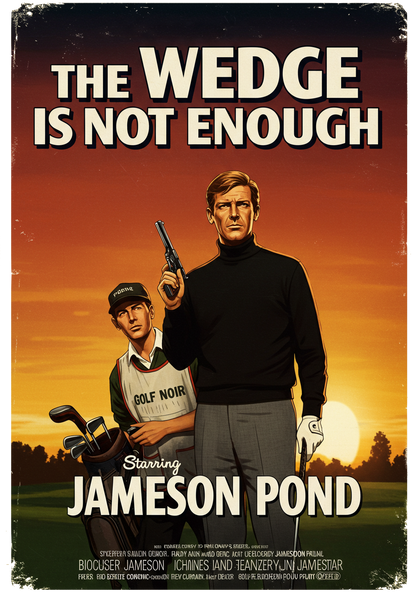 THE WEDGE IS NOT ENOUGH T-Shirt - Starring JAMESON POND - Golf Noir Signature Apparel