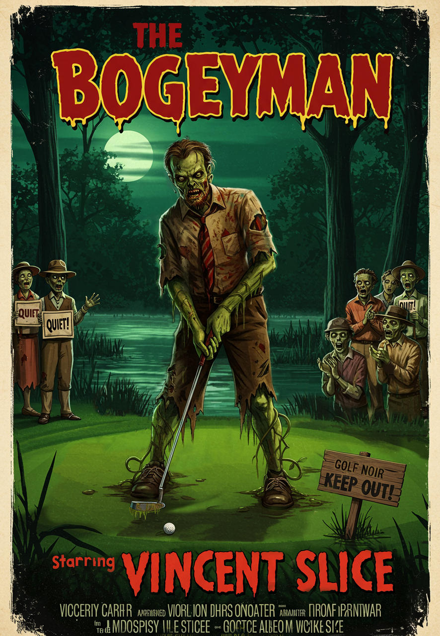 THE BOGEYMAN Hoodie - Starring VINCENT SLICE- Golf Noir Signature Apparel