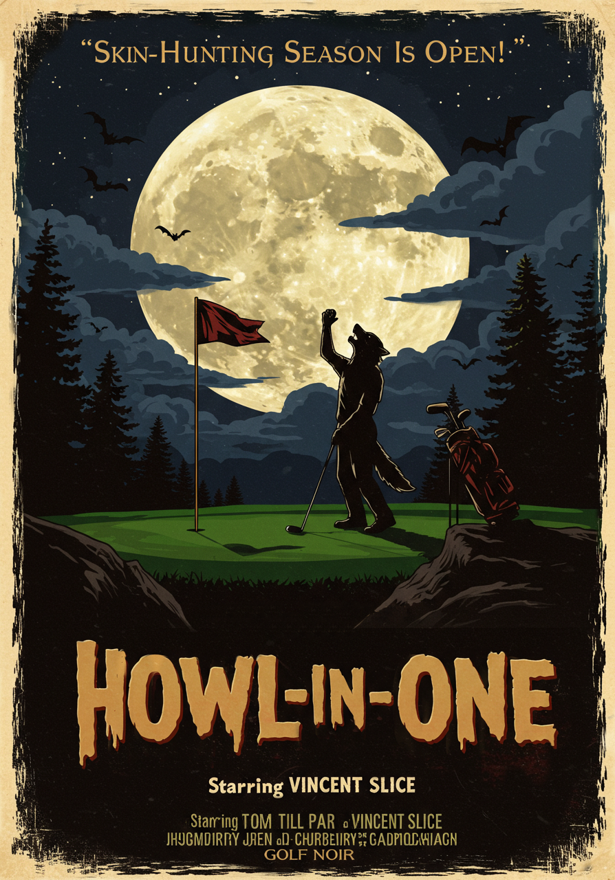 HOWL-IN-ONE T-Shirt - Starring VINCENT - Golf Noir Signature Apparel