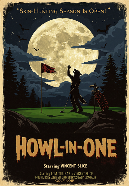 HOWL-IN-ONE T-Shirt - Starring VINCENT - Golf Noir Signature Apparel