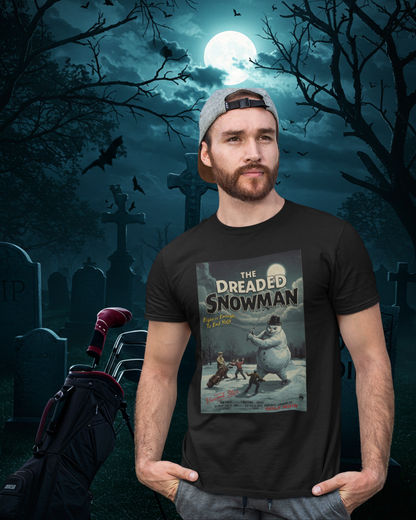 THE DREADED SNOWMAN T-Shirt - Starring VINCENT SLICE- Golf Noir Signature Apparel