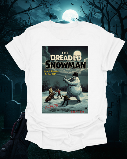 THE DREADED SNOWMAN T-Shirt - Starring VINCENT SLICE- Golf Noir Signature Apparel
