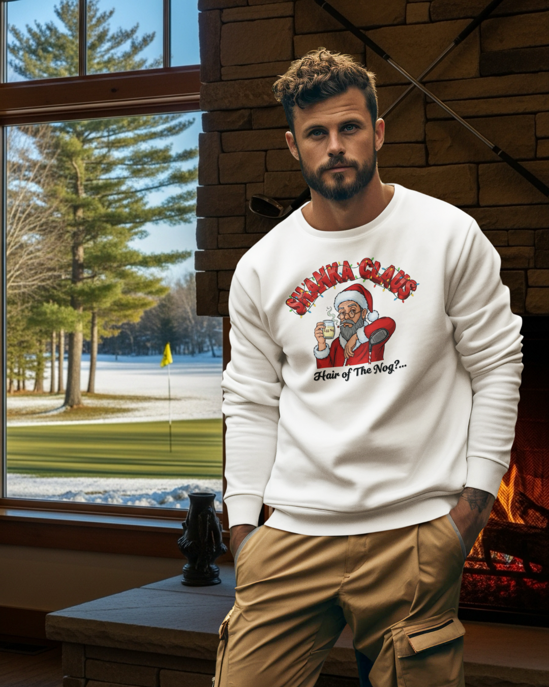 SHANKA CLAUS Christmas Sweatshirt - Hair of The Nog?