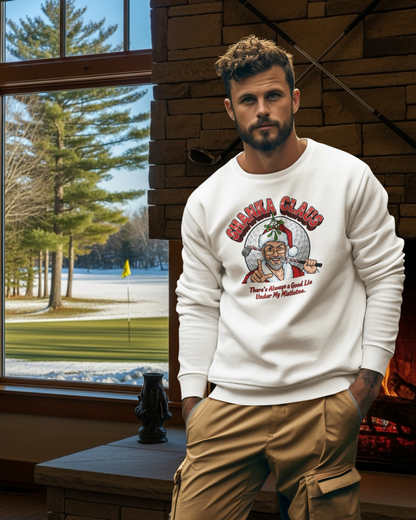 SHANKA CLAUS Crewneck Sweatshirt – There's Always a Good Lie Under My Mistletoe