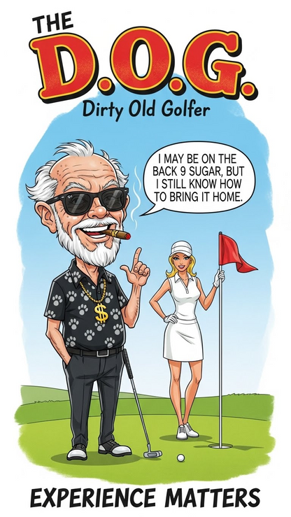 The D.O.G. T-Shirt — Experience Matters - Golf Noir Signature Apparel