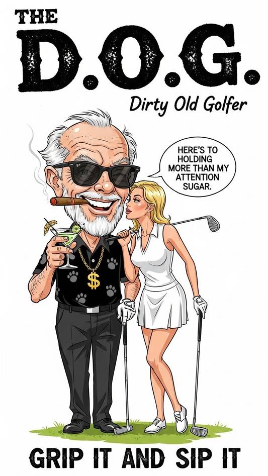 The D.O.G. Golf T-Shirt — 'Grip It and Sip It'