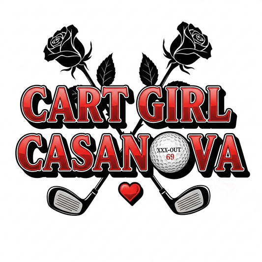 Cart Girl Casanova Golf T-Shirt — XXX-OUT Design Signature Apparel