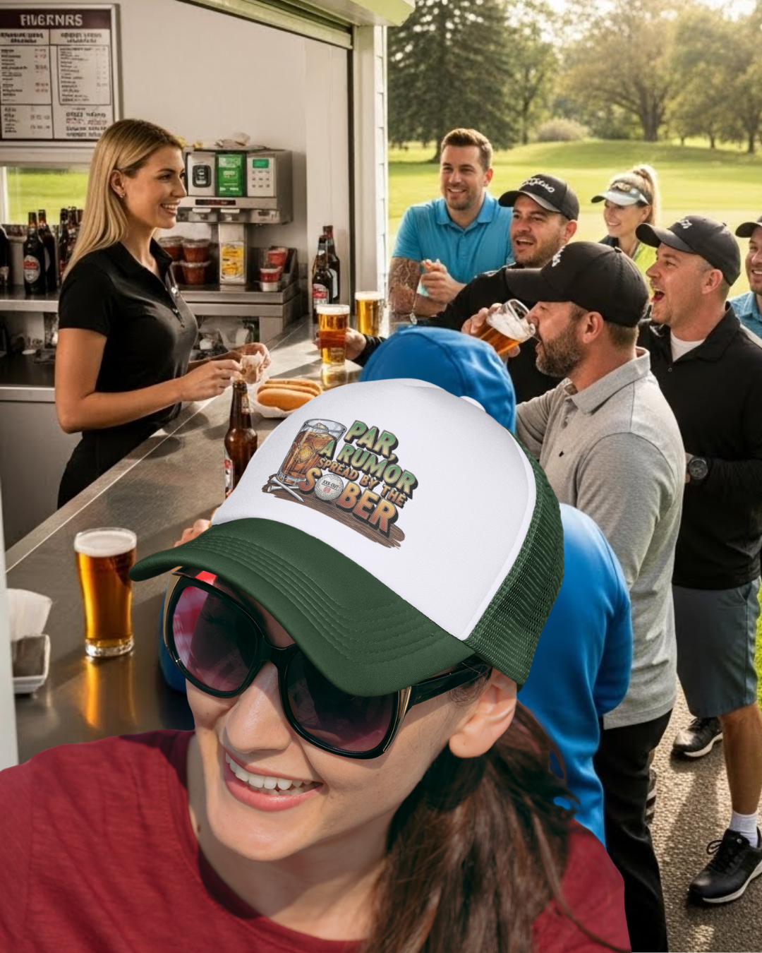"Par, A Rumor Spread by the Sober" Trucker Hat - XXX-OUT Designs Headwear