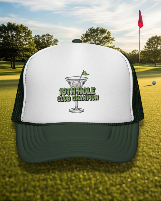 19th Hole Club Champion Trucker Hat - XXX-OUT Designs