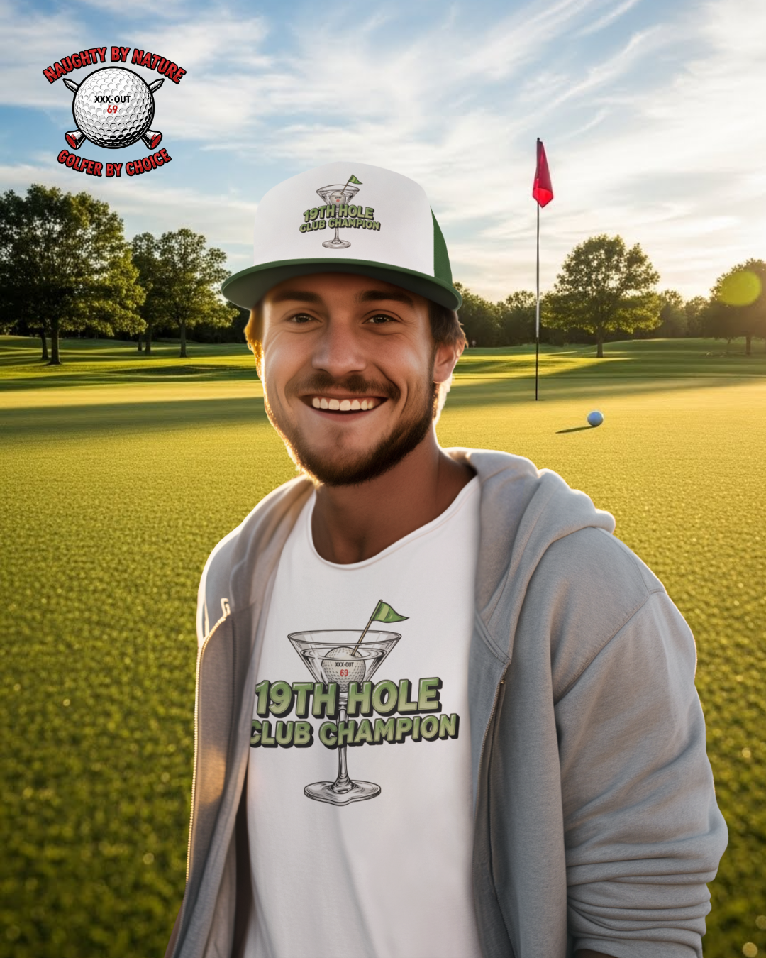 19th Hole Club Champion Trucker Hat - XXX-OUT Designs