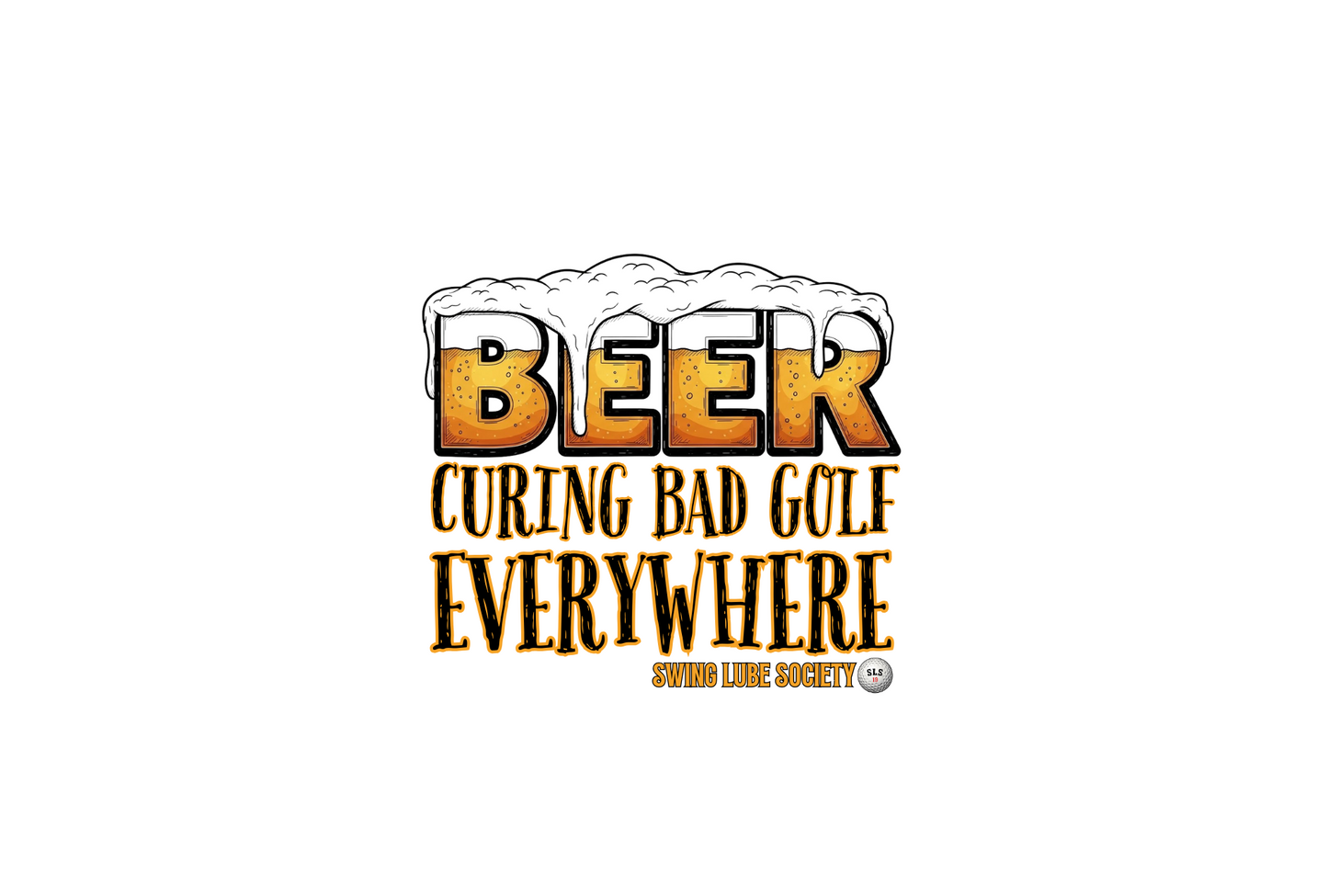Beer Curing Bad Golf Everywhere Trucker Cap — Swing Lube Society Headwear