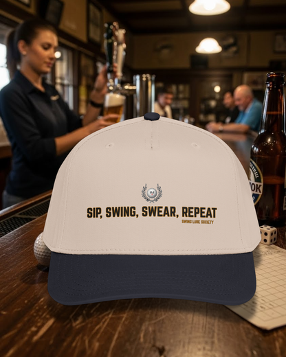 Sip, Swing, Swear, Repeat Baseball Cap - Swing Lube Society Headwear
