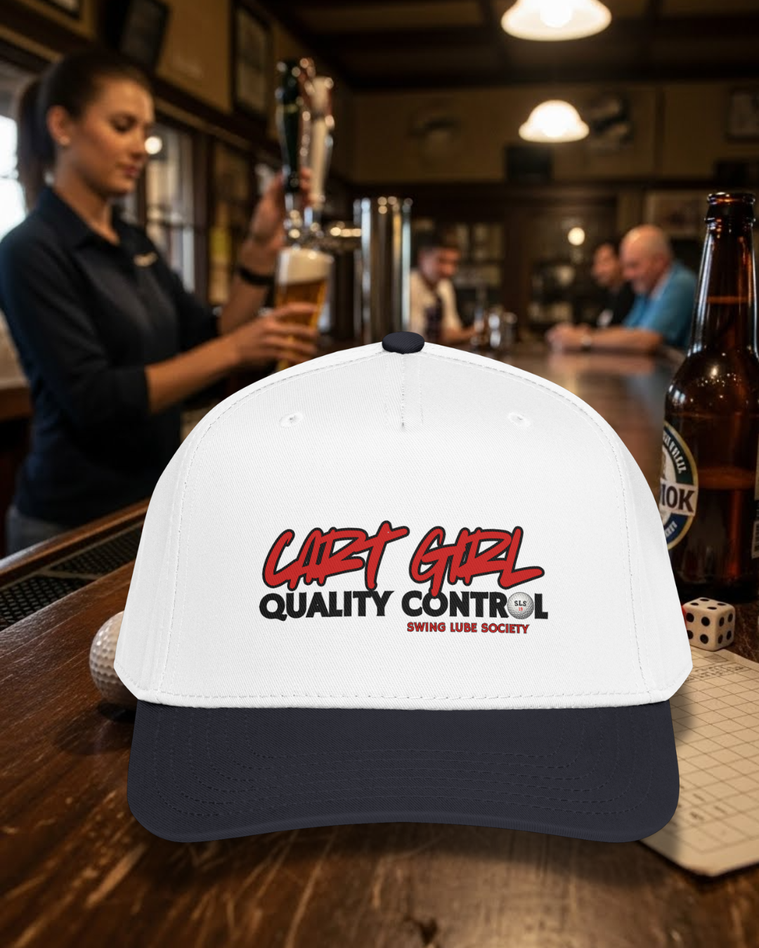 Cart Girl Quality Control Baseball Cap – Swing Lube Society Headwear