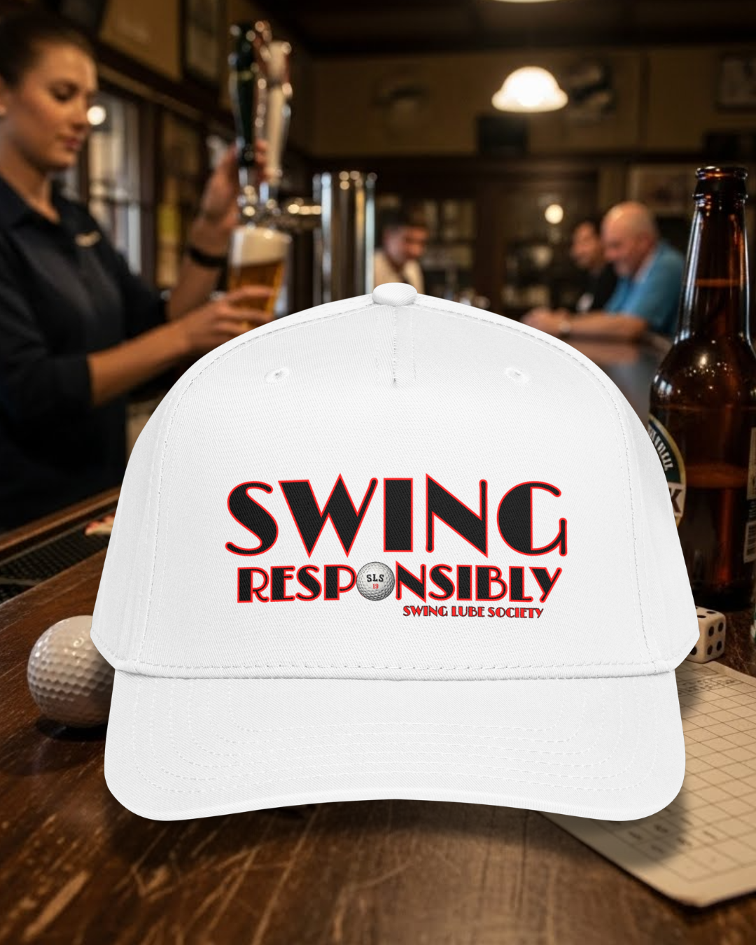 Swing Responsibly Baseball Cap — Swing Lube Society Headwear