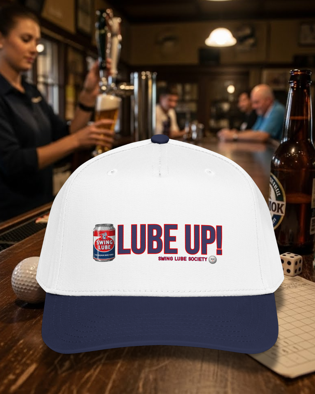 Lube Up! Baseball Cap — Swing Lube Society Headwear