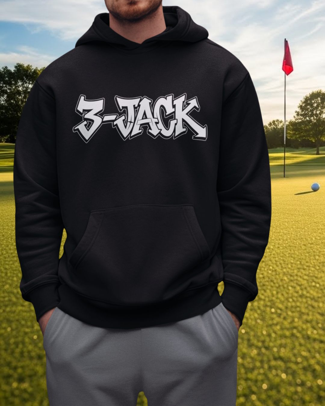 3-JACK Graffiti Art Golf Hoodie — Golffiti Signature Apparel