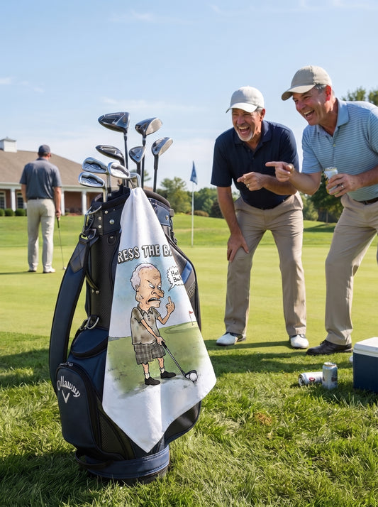 Funny 'Address the Ball' Golf Towel – The Shag Bag Towels
