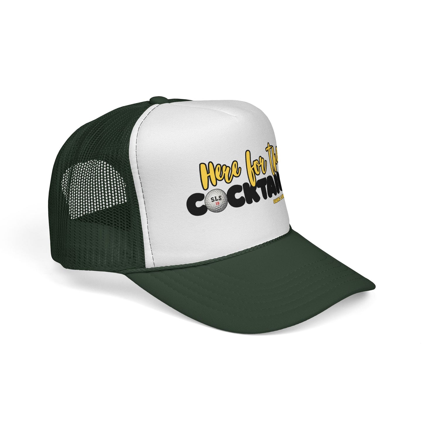 "Here for the Cocktails!" Trucker Cap - Swing Lube Society Headwear