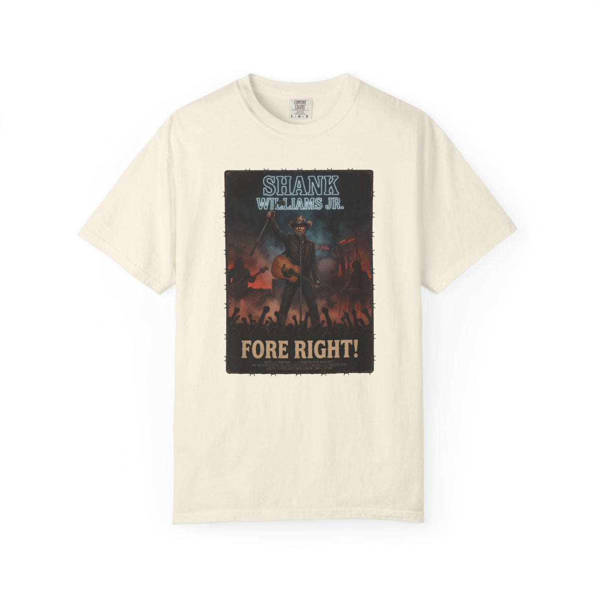 Shank Williams Jr. 'Fore Right!' Vintage Concert T-Shirt