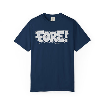 Fore! Golf Graphic T‑Shirt — Golffiti Signature Apparel