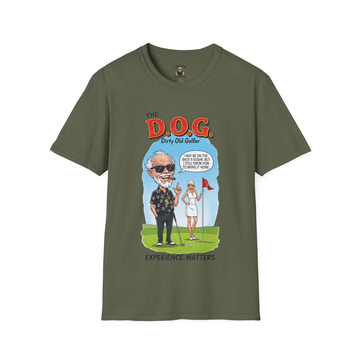 The D.O.G. T-Shirt — Experience Matters - Golf Noir Signature Apparel