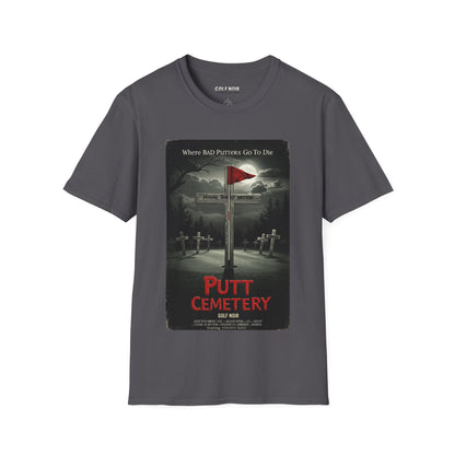 PUTT CEMETARY T-Shirt - Starring VINCENT SLICE - Golf Noir Signature Apparel