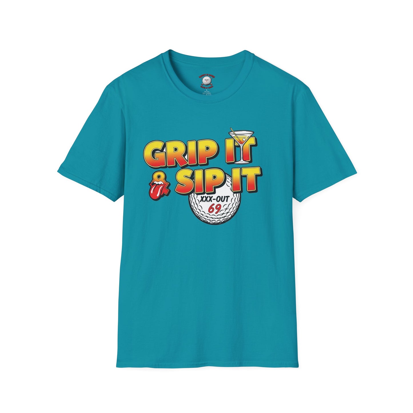 Grip It & Sip It T-Shirt - XXX-OUT Designs Signature Apparel