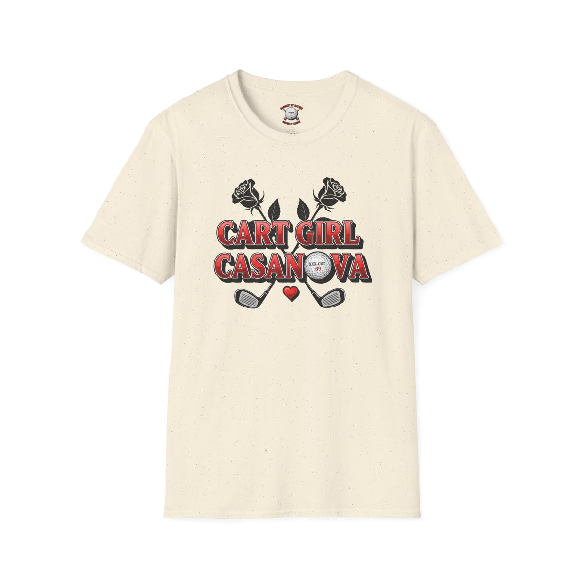 Cart Girl Casanova Golf T-Shirt — XXX-OUT Design Signature Apparel