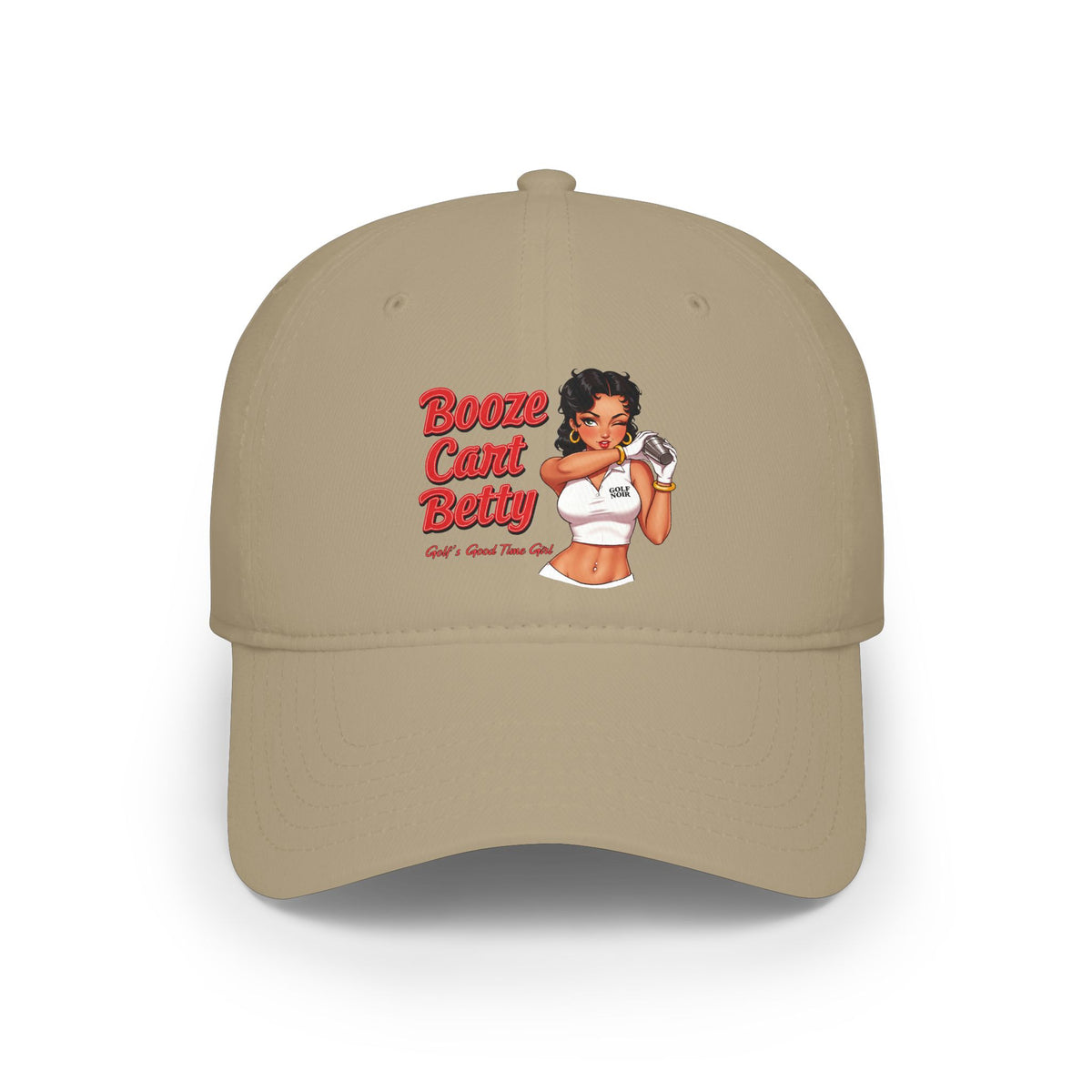 Booze Cart Betty Low Profile Baseball Cap — Golf Noir Statement Headwear