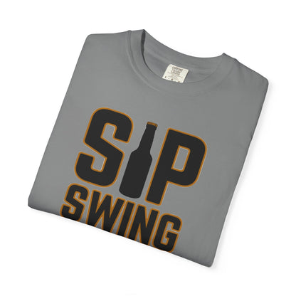 Sip Swing Swear Repeat T‑Shirt — Swing Lube Society Signature Apparel