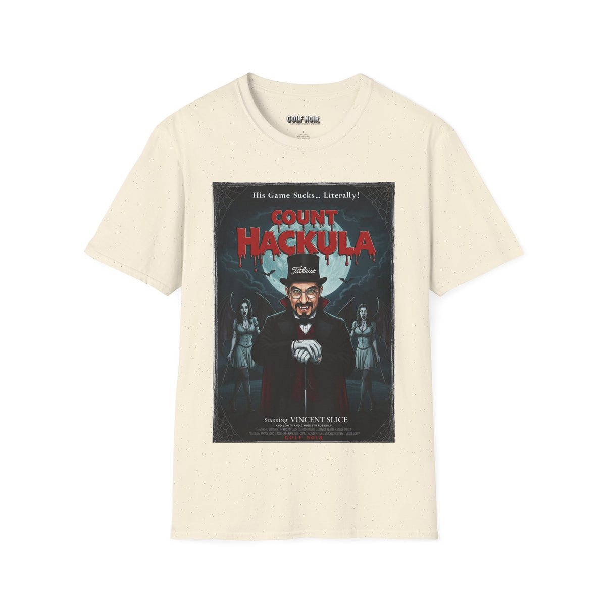 COUNT HACKULA T-Shirt - Starring VINCENT SLICE- Golf Noir Signature Apparel