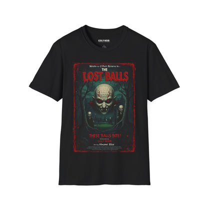 THE LOST BALLS T-Shirt - Starring VINCENT SLICE- Golf Noir Signature Apparel