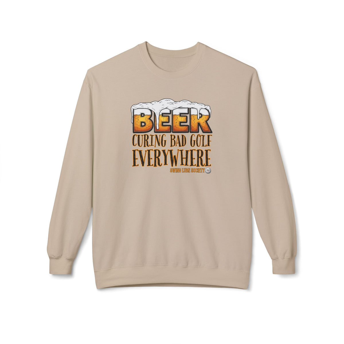 Beer Curing Bad Golf Crewneck Sweatshirt - Swing Lube Society Signature Apparel
