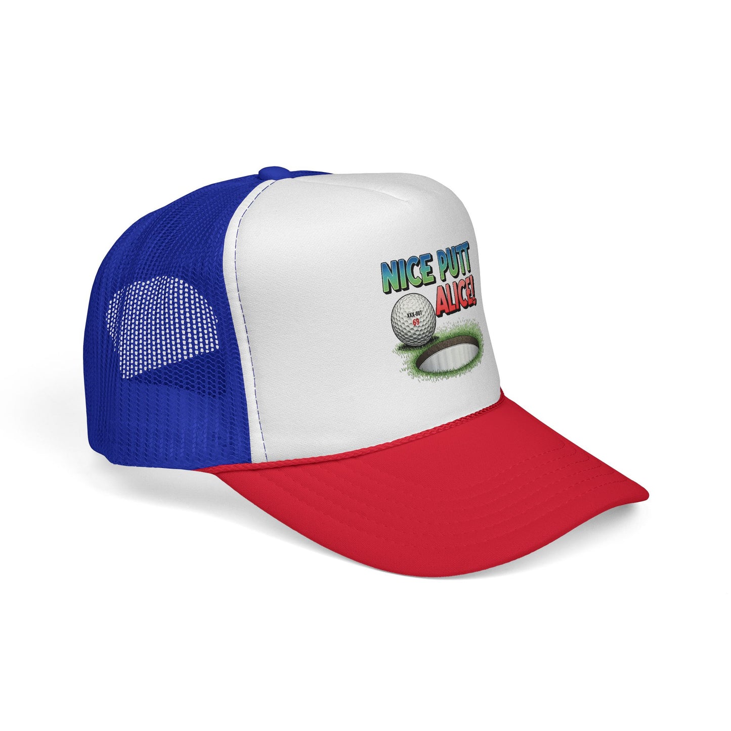 Nice Putt Alice! Golf Trucker Cap — XXX-OUT Designs Headwear