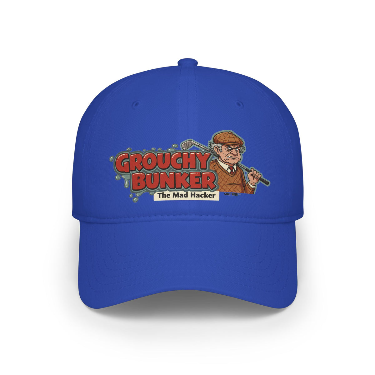 Grouchy Bunker "The Mad Hacker" Baseball Cap - Golf Noir Statement Headwear