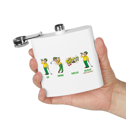 'Sip Swing Swear Repeat' Flask - Swing Lube Society All World Accessories
