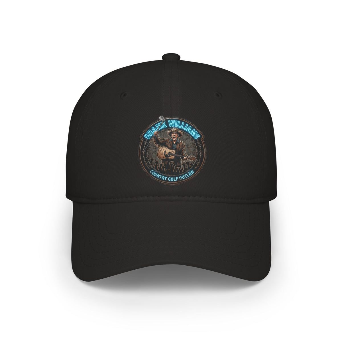 Shank Williams Golf Noir Cap - Country Club Crooners Statement Headwear