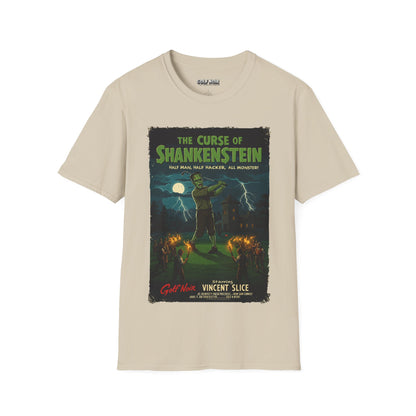 THE CURSE OF SHANKENSTEIN T-Shirt - Starring VINCENT SLICE - Golf Noir Signature Apparel