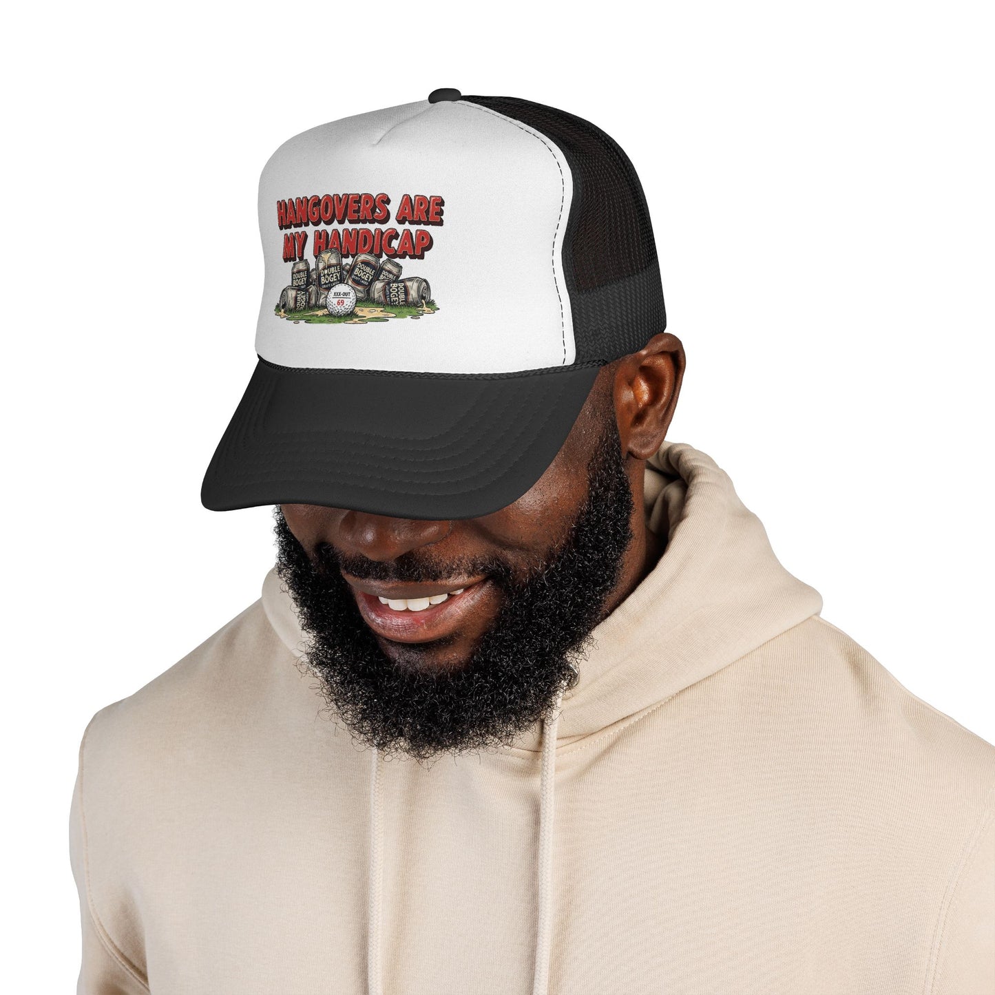 "Hangovers Are My Handicap" Trucker Cap — XXX-OUT Designs Headwear