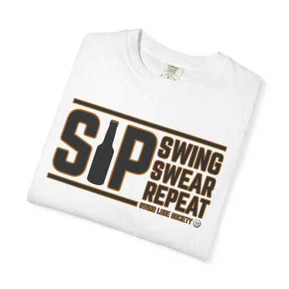 SIP Swing Swear Repeat T-Shirt - Swing Lube Society Signature Apparel