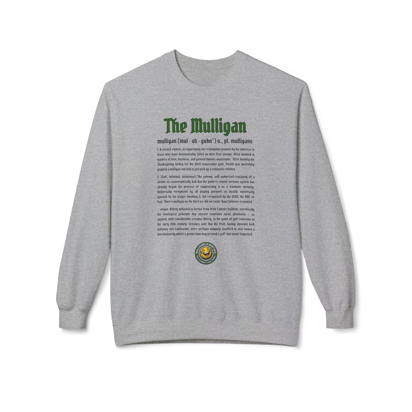 The Mulligan Definition Sweatshirt — The Shag Bag Apparel