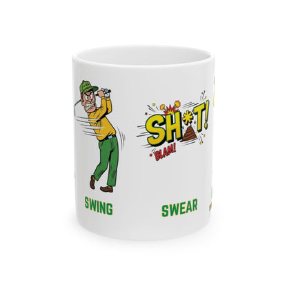 Sip, Swing, Swear, Repeat Golf Mug – Swing Lube Society All World Accessories