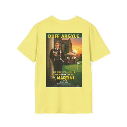 MARTINI SHAFT T-Shirt - Starring DUFF ARGYLE - Golf Noir Signature Apparel