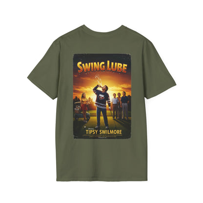 SWING LUBE T-Shirt - Starring TIPSY SWILMORE- Golf Noir Signature Apparel