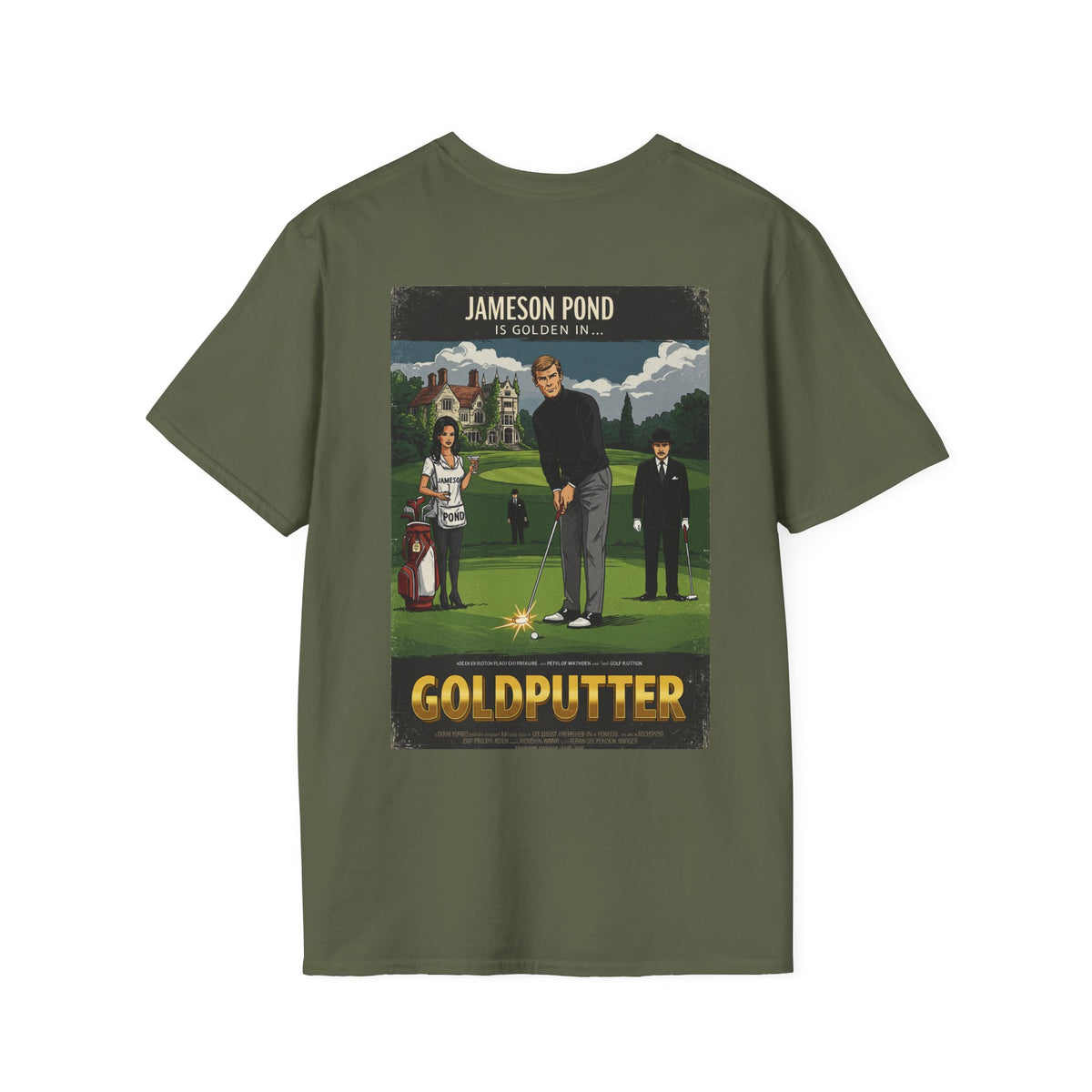 GOLDPUTTER T-Shirt - Starring JAMESON POND - Golf Noir Signature Apparel