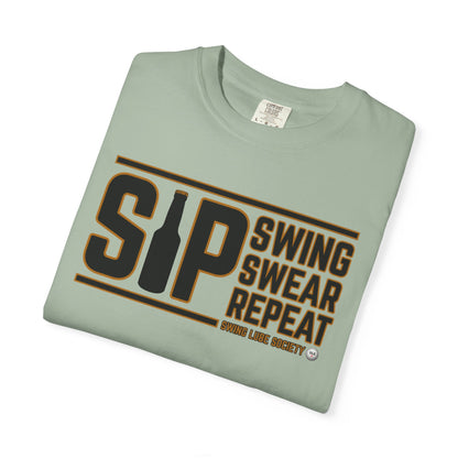 SIP Swing Swear Repeat T-Shirt - Swing Lube Society Signature Apparel